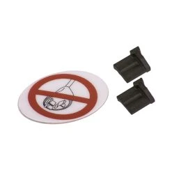 Bosch 2x Blindstopfen F&uuml;r Ladebuchse 1x Sticker "Aufladen Nicht Erlaubt"