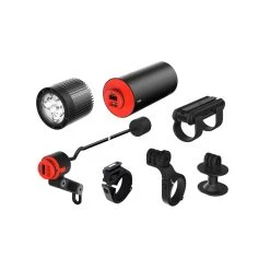 Knog Scheinwerfer PWR MTB 2000 Set Mit Helm- Und Lenkerhalter Black
