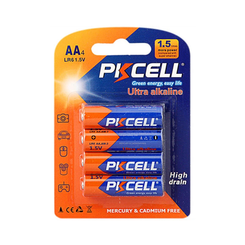 PKCELL Batterie AA LR6 1.5V Akaline, Blister à 4 Stück 3 PKCELL Batterie AA LR6 1.5V Akaline, Blister à 4 Stück