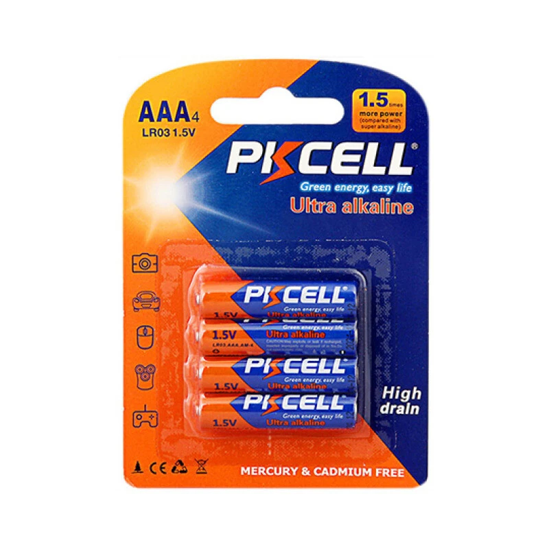 PKCELL Batterie AAA LR03 1.5V Akaline, Blister à 4 Stück 3 PKCELL Batterie AAA LR03 1.5V Akaline, Blister à 4 Stück