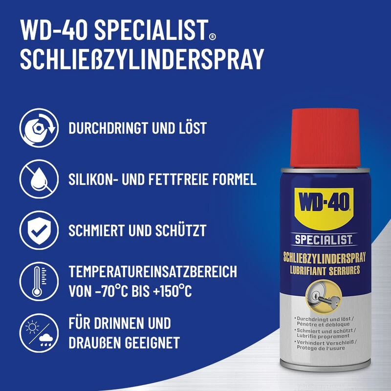 WD-40 WD 40 Schliesszylinderspray, 100ml Spraydose 3 WD-40 WD 40 Schliesszylinderspray, 100ml Spraydose – Bild 2